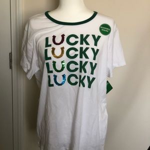 🧡3 for $25🧡 LUCKY sequins tee